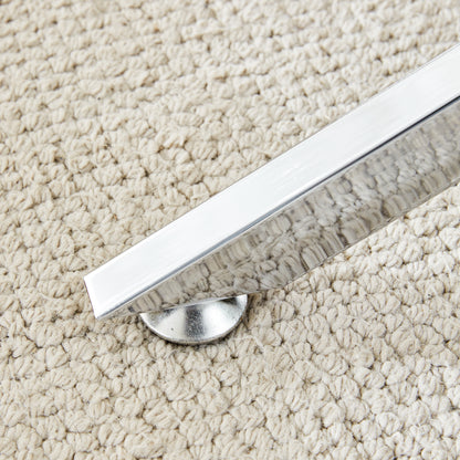 Silver Tempered Glass Coffee Table - 47.2" Rectangular