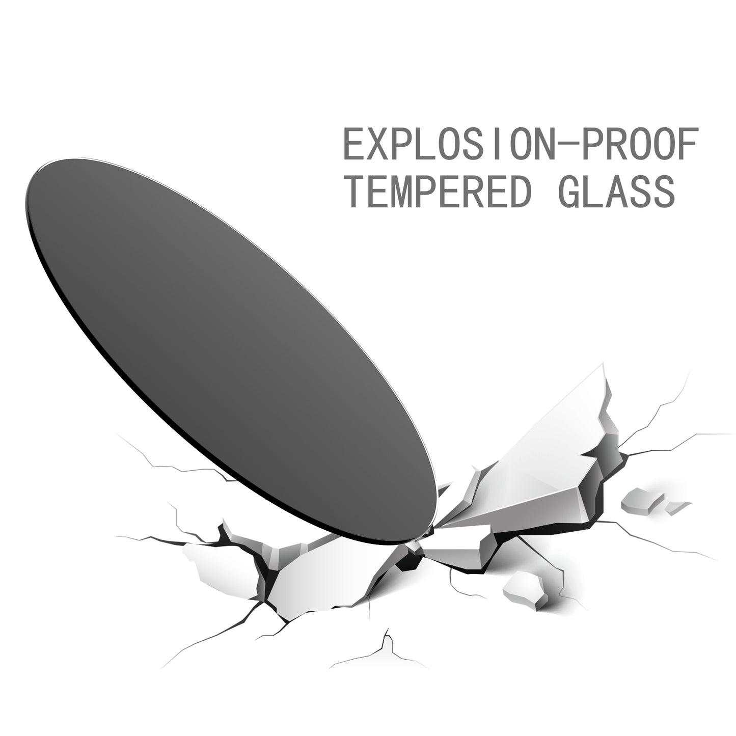 20 Inch Round Tempered Glass Table Black for Dining or Coffee Tables