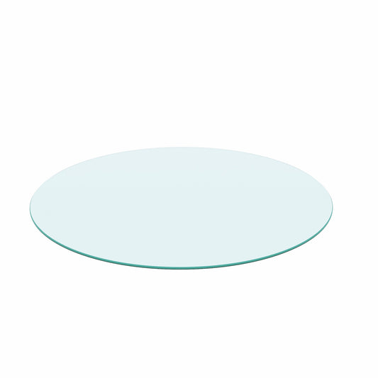 36"Inch Round Tempered Glass Table Top Clear Glass 1/4"Inch Thick Round Polished Edge (Old Sku:W126560372)