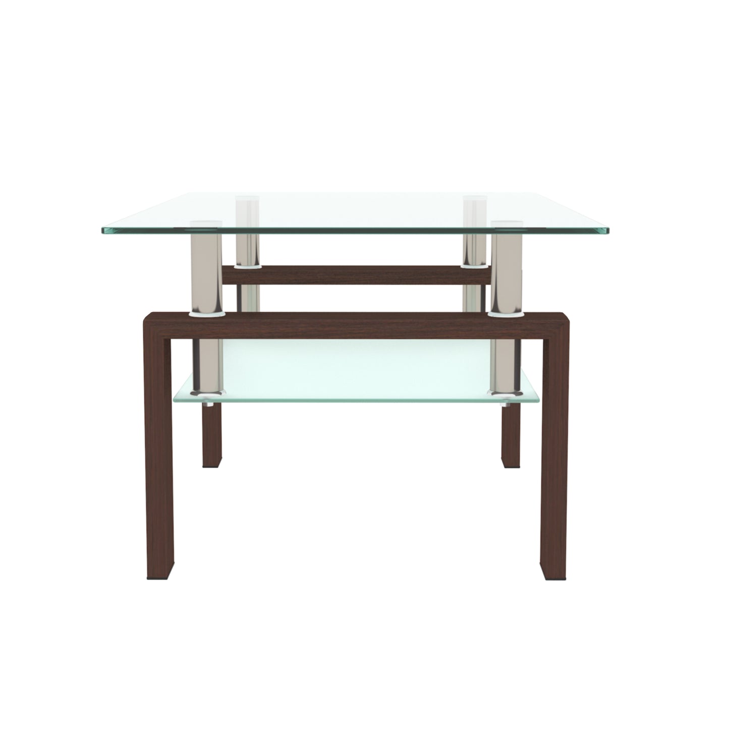 Rectangle Glass Coffee Table - Storage & Modern Design