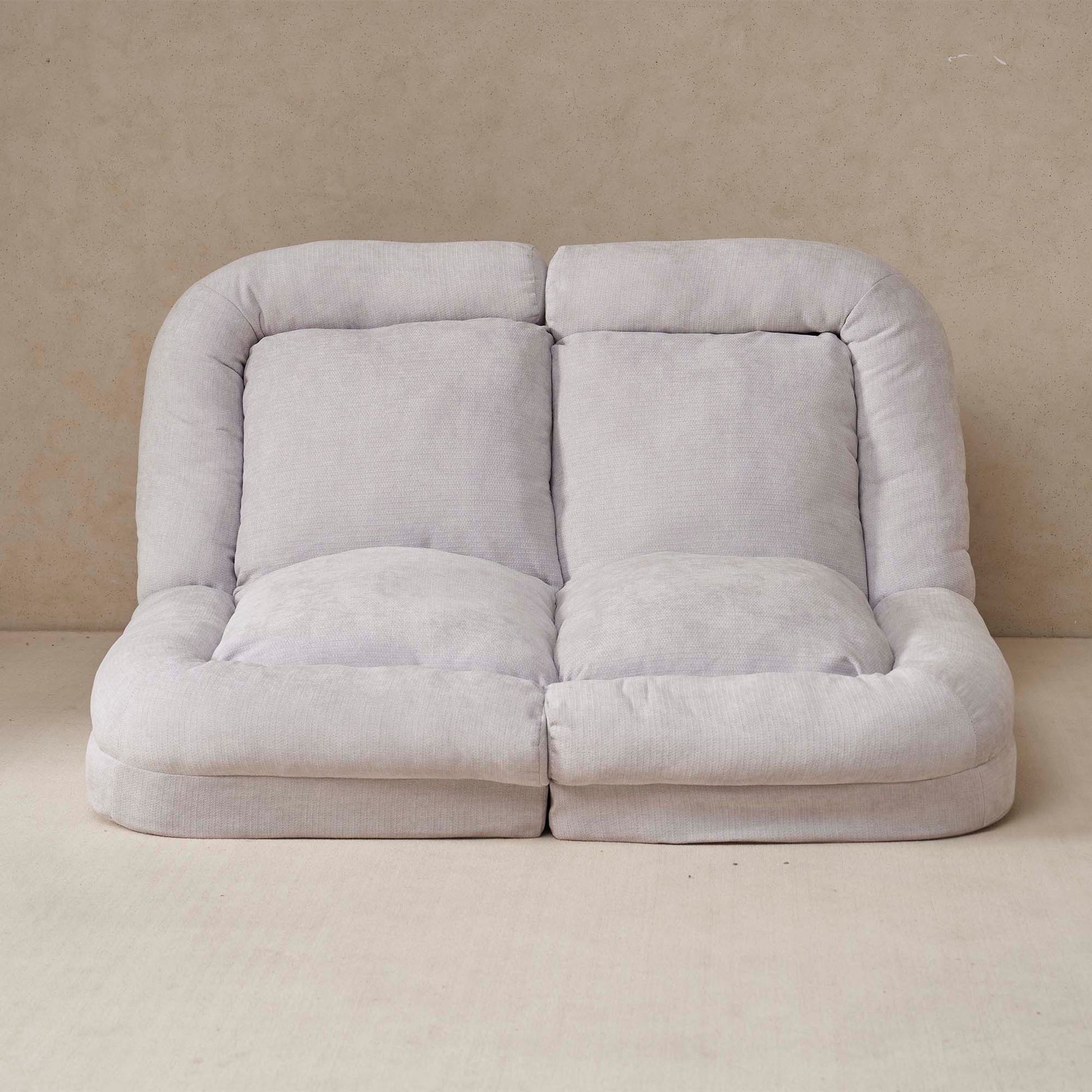 Convertible Sofa Bed - White Metal Frame for Living Room