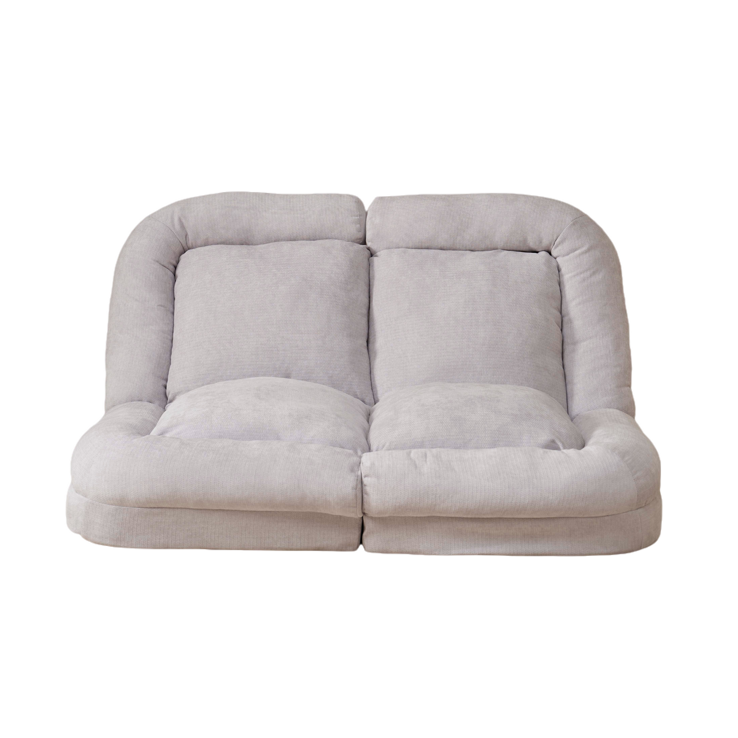 Convertible Sofa Bed - White Metal Frame for Living Room