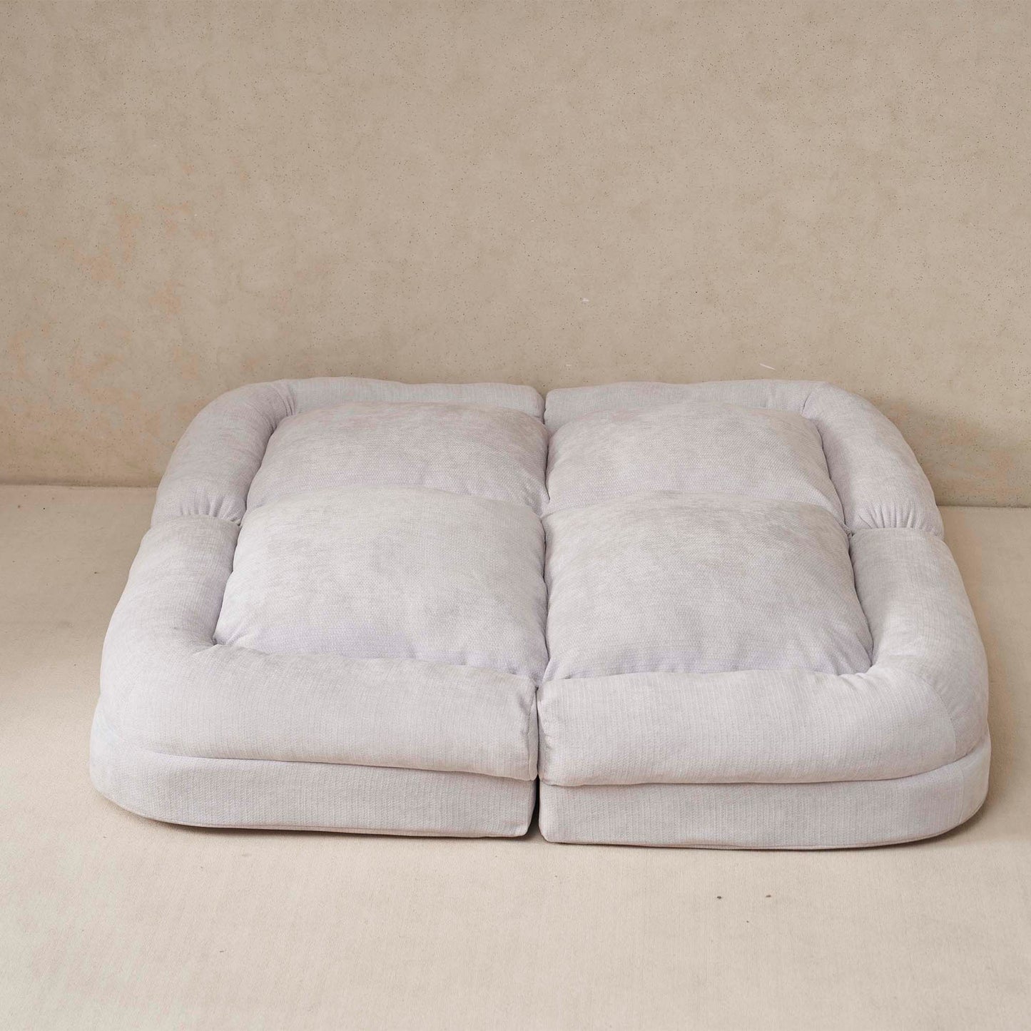 Convertible Sofa Bed - White Metal Frame for Living Room