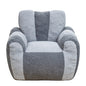 Bean Bag Chair, Comfy Teddy Beanbag Chair for Adults and Kids, lovely Lazy Sofa with with a Color-Block, Heart-Shaped Backrest, Large Reading Chair for Living Room, Bedroom, Apartment (Gray)
