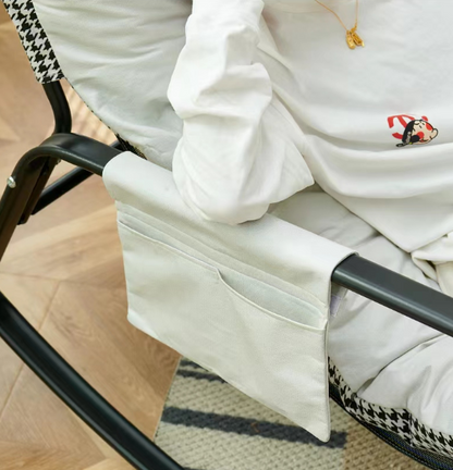 White Iron Rocking Chair - Bedroom Accent Chair