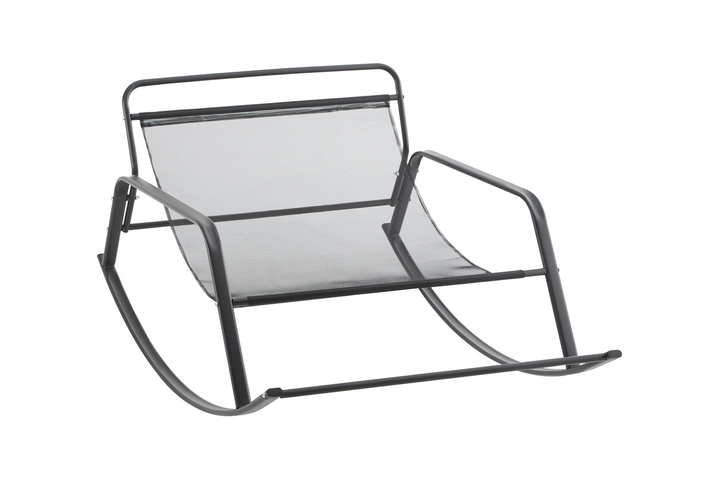 White Iron Rocking Chair - Bedroom Accent Chair