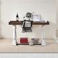 30-Inch Farmhouse Sofa Table with Pedestal Legs, Rustic Entryway Console for Living Room