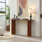 Length 59.1 Inch Entryway Table for Living Room,Narrow Console Table with Unique Stainless Steel legs Design, Modern Design MDF Sofa Table Entrance Table for Hallway, Entrance,Apartment,Brown