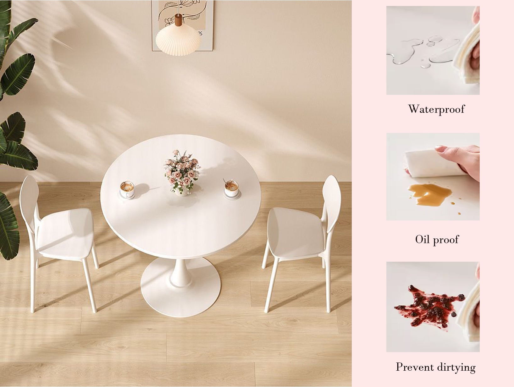 Modern Round Dining Table - ∅31.5" Kitchen & Living Room Table