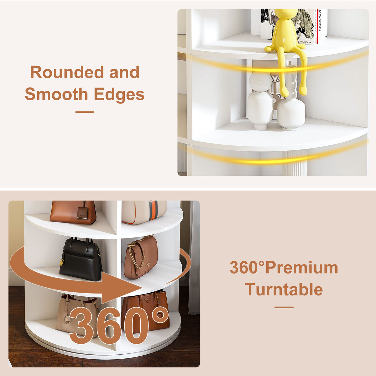 Rotating Shoe Rack Tower with 7-Tier Spinning Storage for Entryways for Living Room