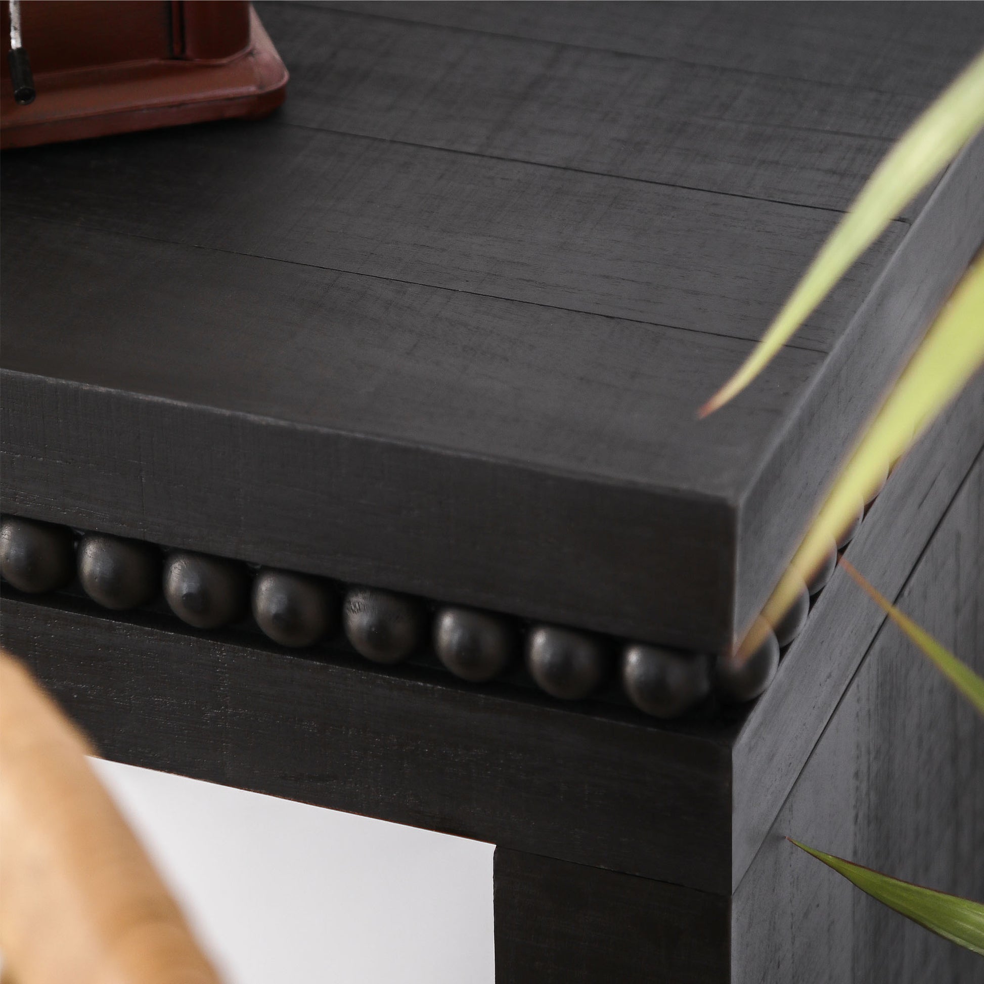 64" Modern Black Wood Console Table - Entryway Accent Table