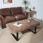Rustic Industrial Wood Coffee Table, 47.2*23.5x18" Wood Coffee Table, Handcrafted Table