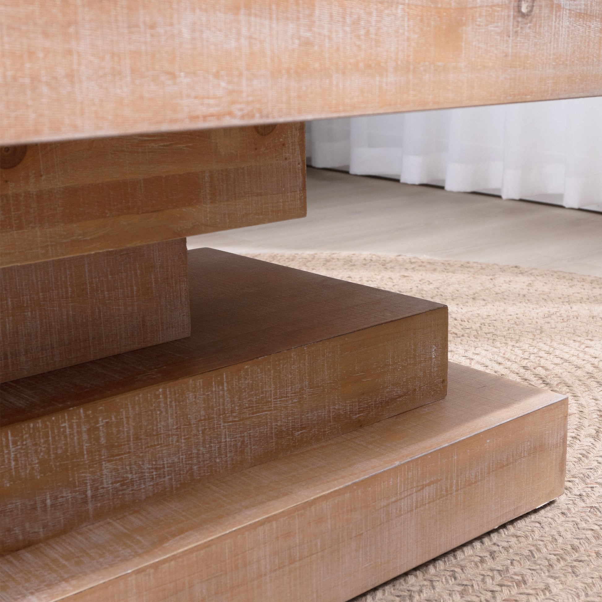 Modern Rustic Wood Coffee Table - Farmhouse Style