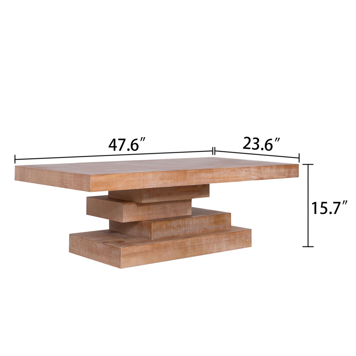 Modern Rustic Wood Coffee Table - Farmhouse Style