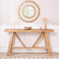 Farmhouse A- frame Wood Console Table, 58.5"