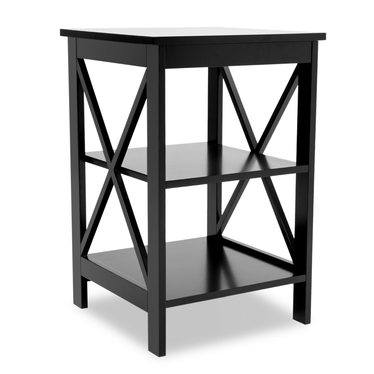 Small Black MDF Side Table for Living Room End Table