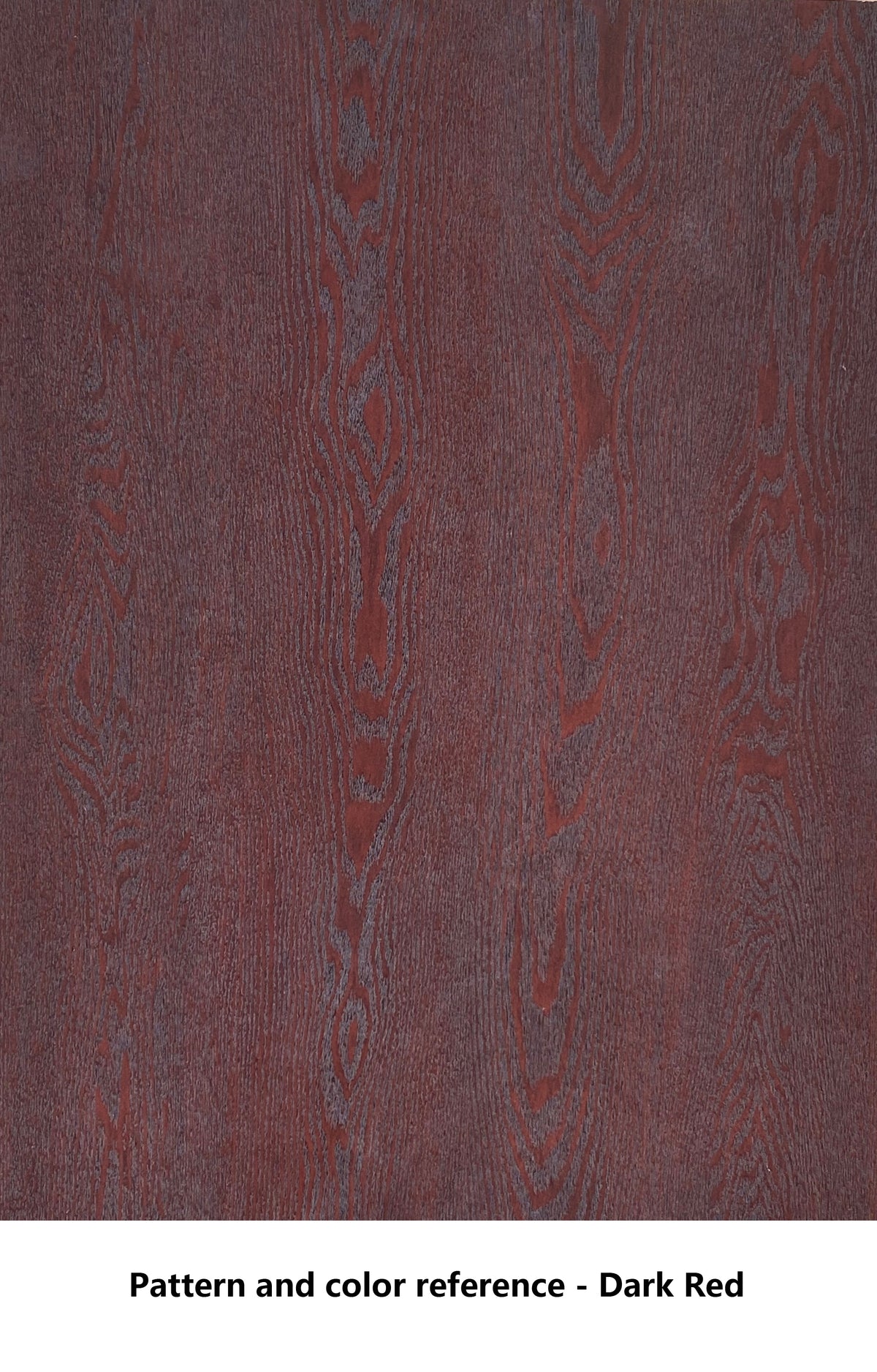 2 Bookcase Set - 90 & 80cm Corner Display Shelves, Ox Blood Red MDF for Living Room