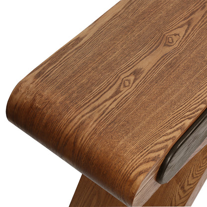 Beige Brown X-Frame Console Table - Entryway Table