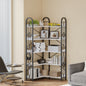 5 Tier Corner Bookshelf, Modern Corner Bookcase, Large Open Shelf Bookcase,Display, Shelving, Tall Bookshelves Storage Display Rack for Bedroom, Living Room and Home Office, White
