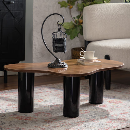 Black Wood Modern Coffee Table - 39.37" H x 25.98" W x 13.78"