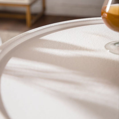 Creamy White Round Side Table - 27.56" Living Room Table