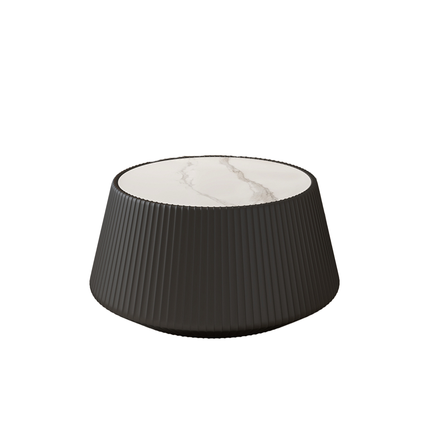 Round Black Gold Coffee Table - Modern Sofa Table