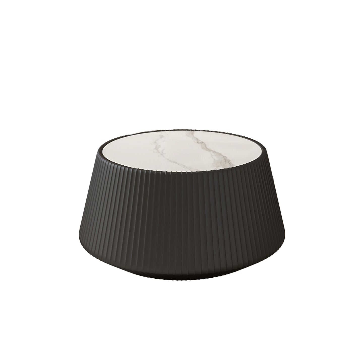Round Black Gold Coffee Table - Modern Sofa Table