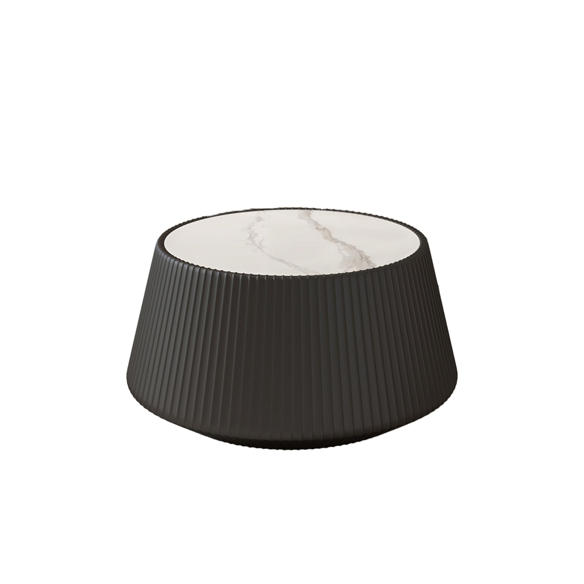 Round Black Gold Coffee Table - Modern Sofa Table