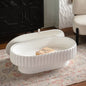 Fluted Storage Table with Lift-Off Lid, Sleek Texture, Perfect for Modern Living