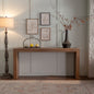 63.78" Rustic Farmhouse Console Table - Solid Wood & MDF Narrow Entryway Table, Long Sofa Table for Living Room/Hallway (Distressed Wood Finish)