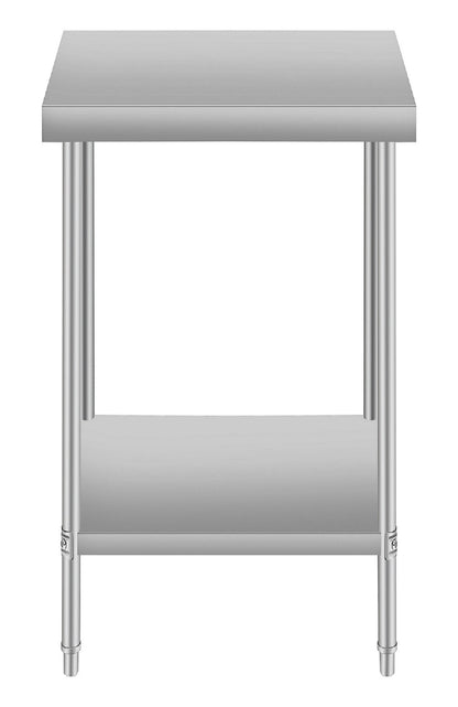 24''*24 Commercial Work Table for Restaurant and Home Stainless Steel Kitchen Prep Table with Under Shelf
