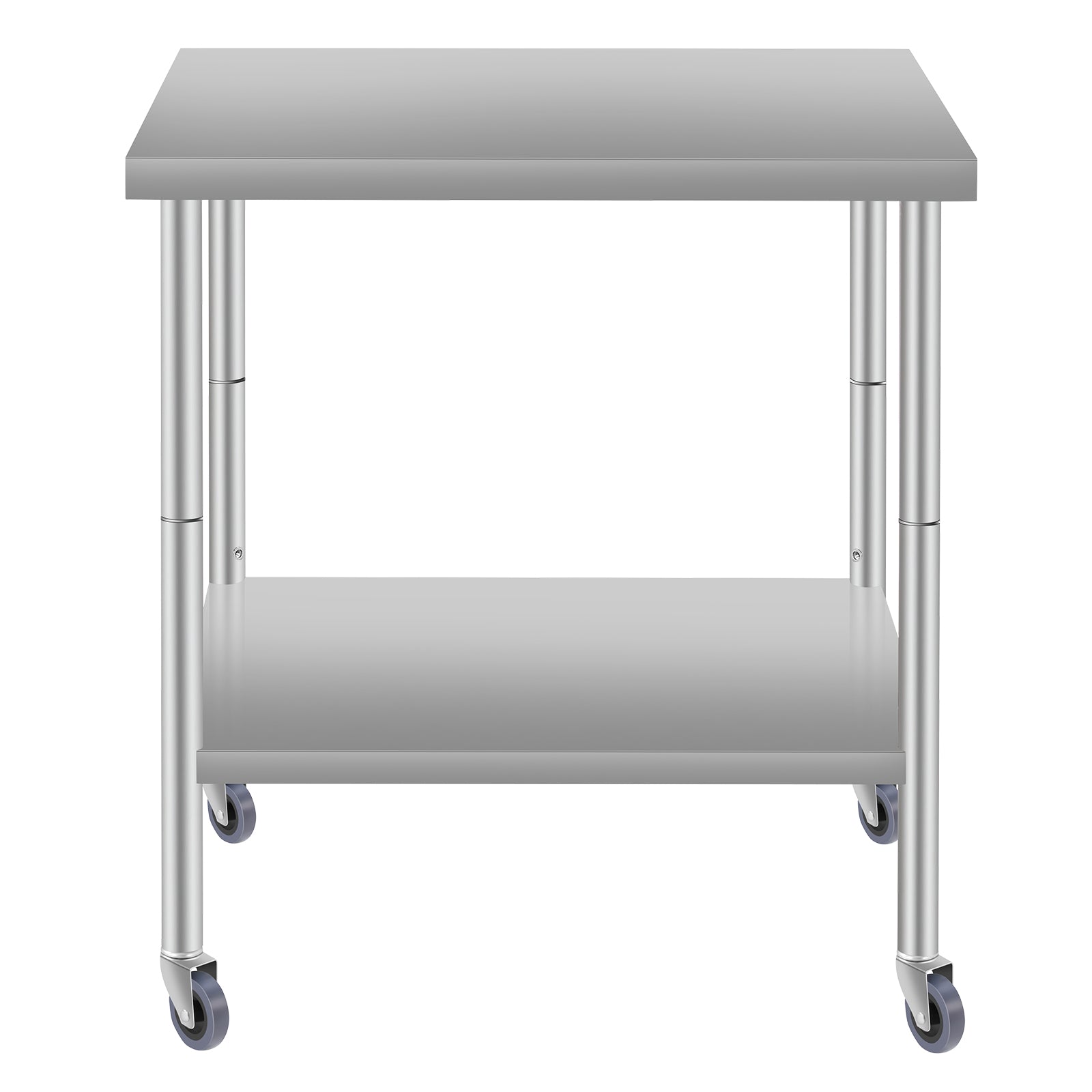30''*24'' Commercial Work Table for Restaurant and Home Stainless Steel Kitchen Prep Table with Under Shelf and wheels