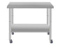 36''*24'' Commercial Work Table for Restaurant and Home Stainless Steel Kitchen Prep Table with Under Shelf and wheels