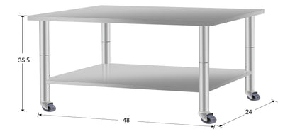 48 Inch Stainless Steel Kitchen Table - Restaurant Prep Table