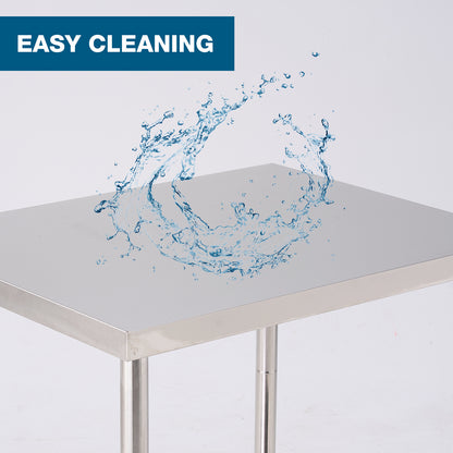 48 Inch Stainless Steel Kitchen Table - Restaurant Prep Table