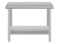 36''*24'' Commercial Work Table for Restaurant and Home Stainless Steel Kitchen Prep Table with Under Shelf