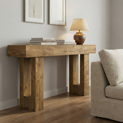 63" Long Console Table - Farmhouse Entryway Storage