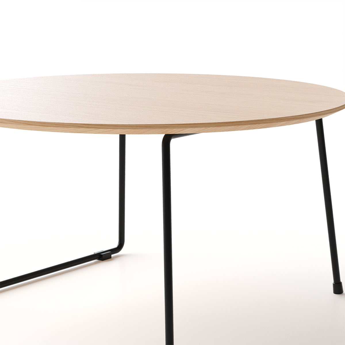 Round Acacia Wood Coffee Table - Modern Design for Living Room