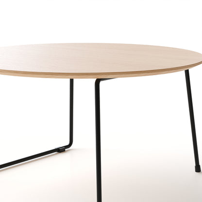 Round Acacia Wood Coffee Table - Modern Design for Living Room
