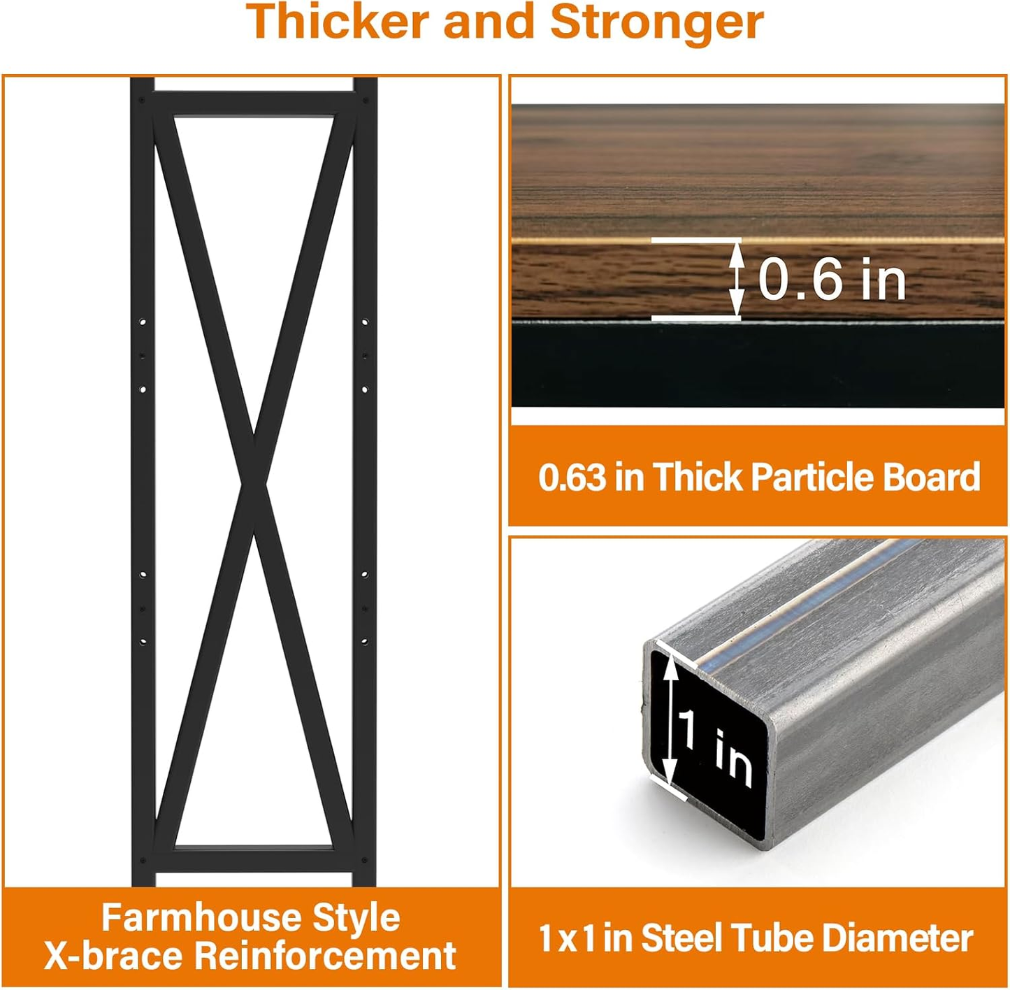 Black Metal Kitchen Shelving Unit - 56" Storage Rack