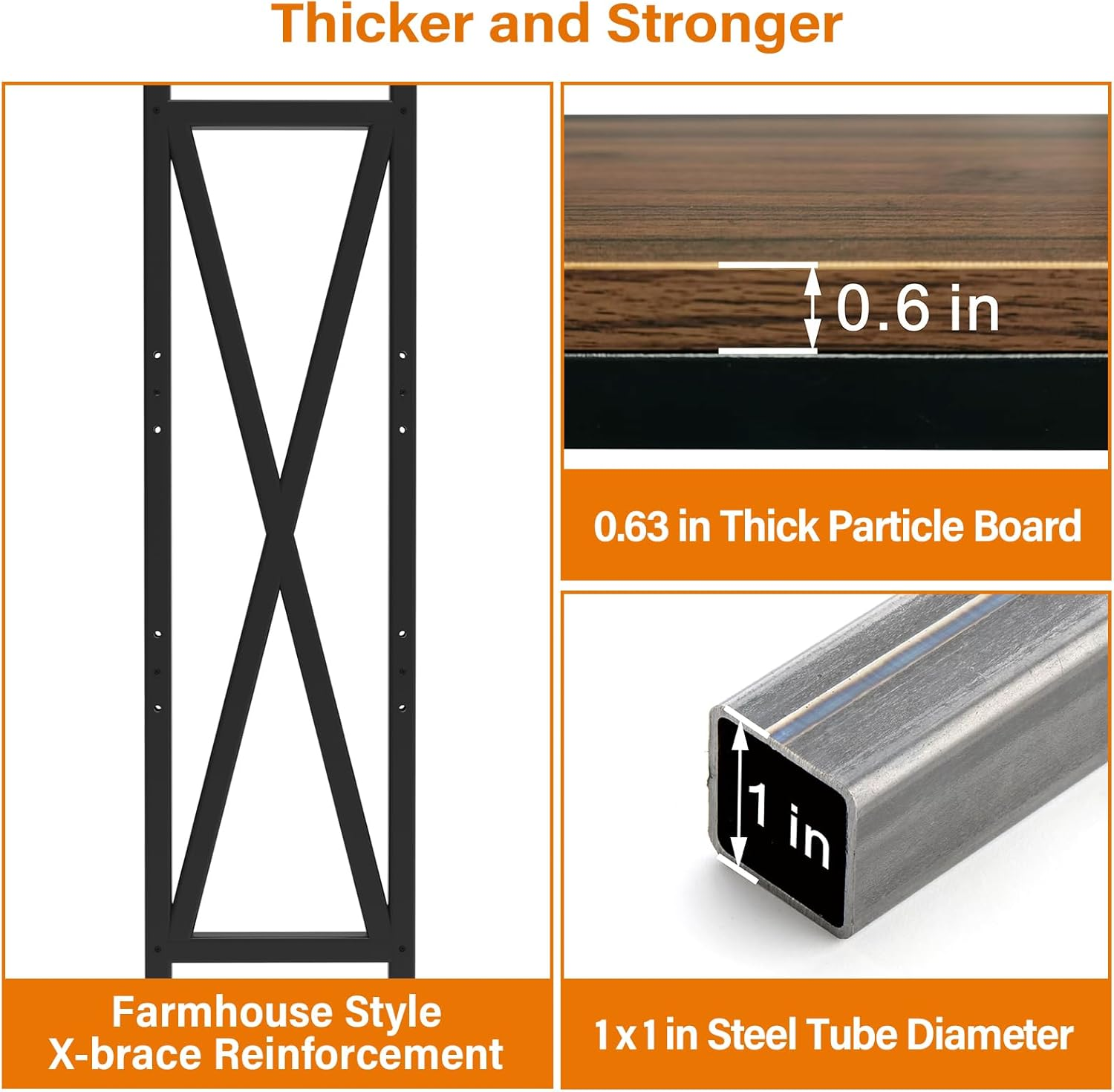 Black Metal Kitchen Shelving Unit - 56" Storage Rack