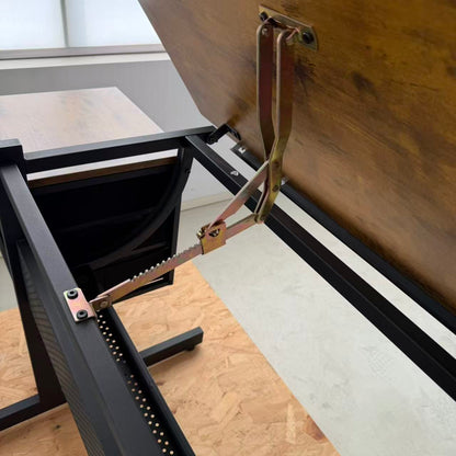 Black Drafting Table with Stool & Drawers - Adjustable Desk for Living Room