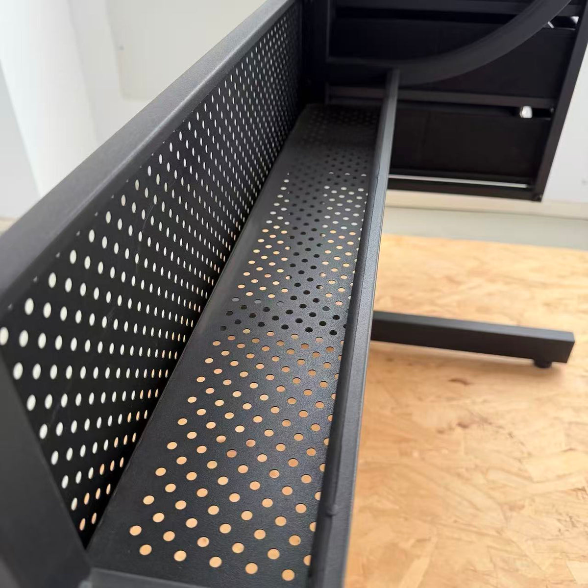 Black Drafting Table with Stool & Drawers - Adjustable Desk for Living Room