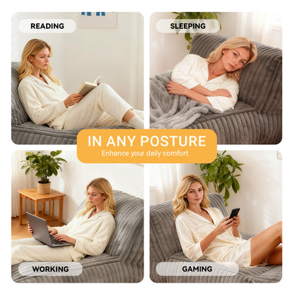 Living Room Modular Flannelette Bean Bag Chair for Multi-Scene Lounging and Napping