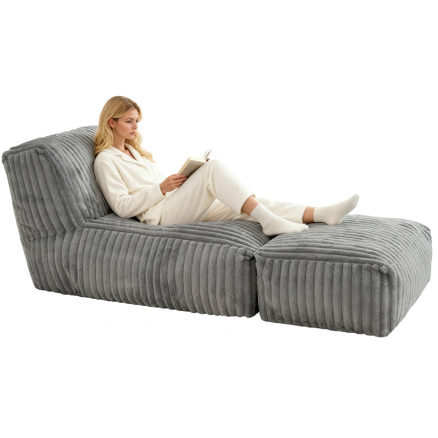 Living Room Modular Flannelette Bean Bag Chair for Multi-Scene Lounging and Napping