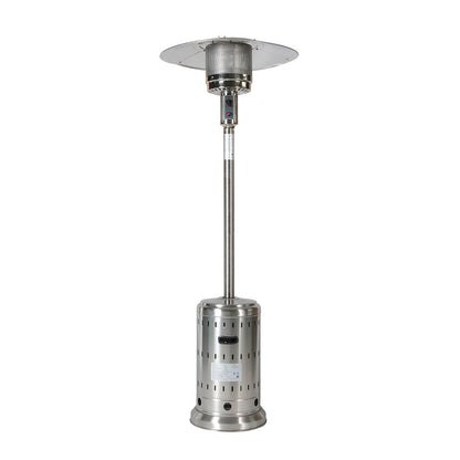 Outdoor 48,000 BTU Outdoor Propane Patio Heater with Wheels, Stainless Steel Burner for outdoor use, Triple Protection System, Garden Commercial Residential