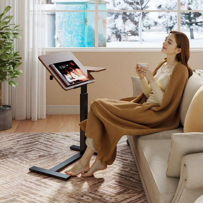 Adjustable Standing Desk with Wheels for Bedroom or Office Use for Living Room