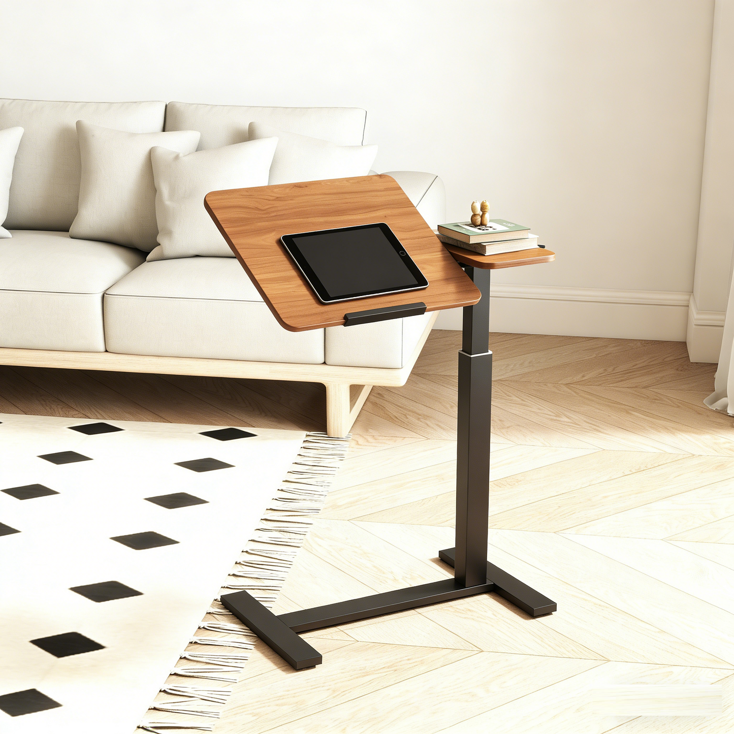Adjustable Standing Desk with Wheels for Bedroom or Office Use for Living Room