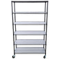 6 Tier 6000lbs Capacity NSF Metal Shelf Wire Shelving Unit, Heavy Duty Adjustable Storage Rack with Wheels & Shelf Liners for Commercial Grade Utility Steel Storage Rack, Black - 82"H x 48"L x 18"D