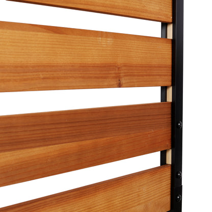 Wooden Privacy Fence Panel - 76" H x 38" W - Outdoor AC Fence